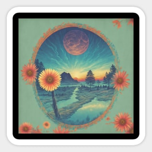 Daisies Vintage Retro Since Established Flora Minimalist Sticker